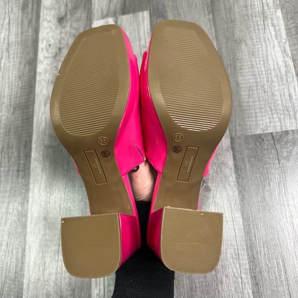 Worthington Womens Lapaz Hot Pink Mules Sandals Block Heel Barbiecore Size 6 1/2 - Picture 6 of 9